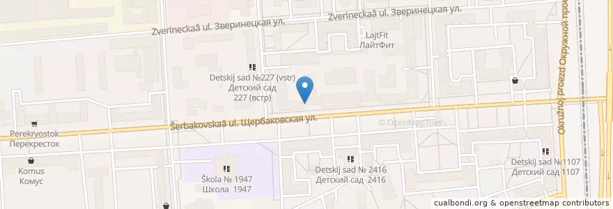 Mapa de ubicacion de Сбербанк en Rusland, Centraal Federaal District, Moskou, Восточный Административный Округ, Район Соколиная Гора.