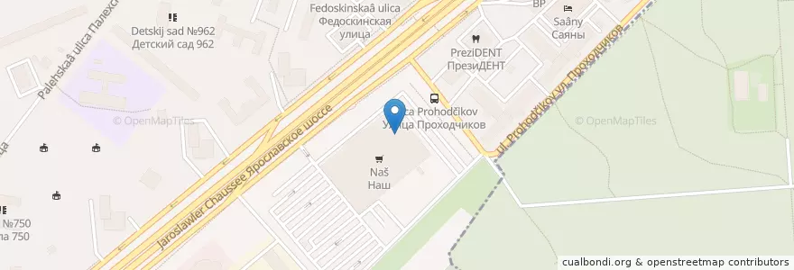 Mapa de ubicacion de Сбербанк en Rusland, Centraal Federaal District, Moskou, Северо-Восточный Административный Округ, Ярославский Район.