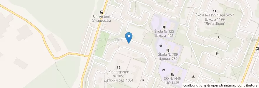 Mapa de ubicacion de Сбербанк en روسيا, Центральный Федеральный Округ, Москва, Юго-Западный Административный Округ, Район Ясенево.