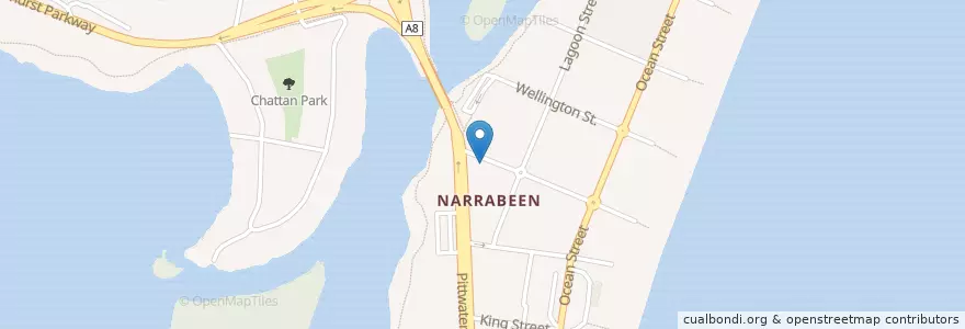 Mapa de ubicacion de NAB bank en 오스트레일리아, New South Wales, 시드니, Northern Beaches Council.
