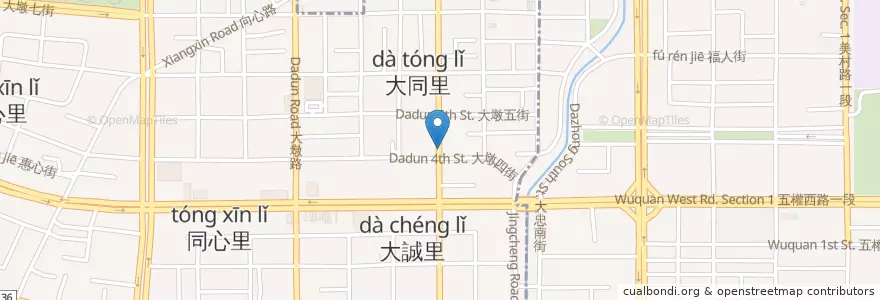 Mapa de ubicacion de 泓品精緻料理餐盒 en Тайвань, Тайчжун, 南屯區.