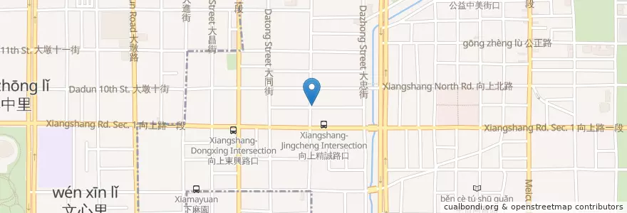 Mapa de ubicacion de 每日食 親子園便當店 en 타이완, 타이중 시.