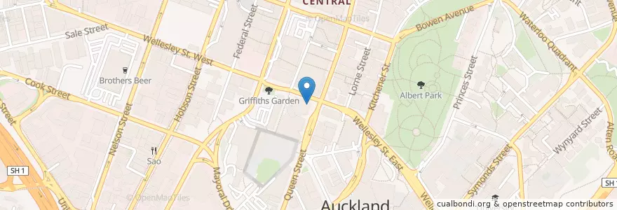 Mapa de ubicacion de Starrs en نیوزیلند, Auckland, Waitematā.