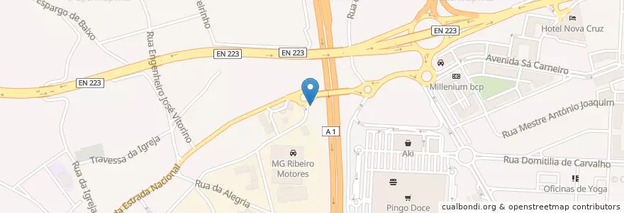 Mapa de ubicacion de Fora D'Horas en Portekiz, Aveiro, Norte, Área Metropolitana Do Porto, Santa Maria Da Feira, Santa Maria Da Feira, Travanca, Sanfins E Espargo.