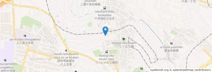 Mapa de ubicacion de 延浄寺 en اليابان, 東京都, 調布市.