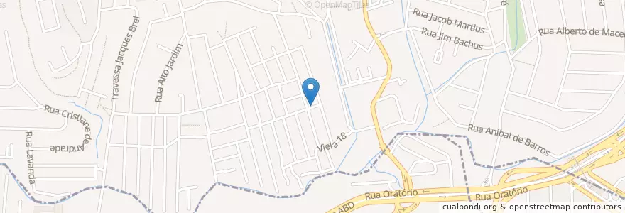 Mapa de ubicacion de Sede AEC Juta III en Бразилия, Юго-Восточный Регион, Сан-Паулу, Região Geográfica Intermediária De São Paulo, Região Metropolitana De São Paulo, Região Imediata De São Paulo, Сан-Паулу.