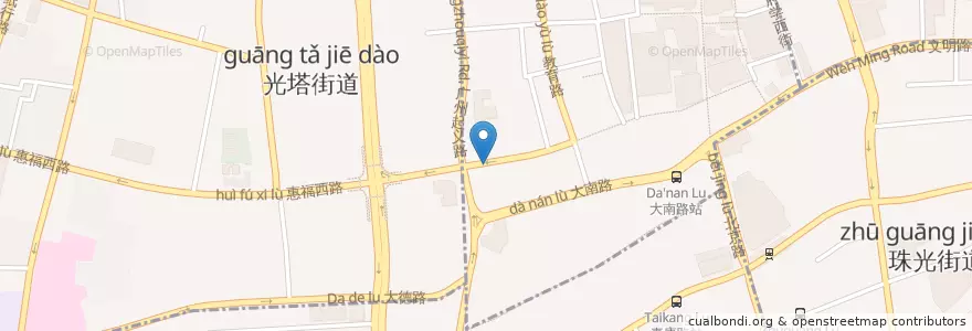 Mapa de ubicacion de 點都德(聚福楼) en Çin, Guangdong, 广州市, 越秀区, 北京街道.
