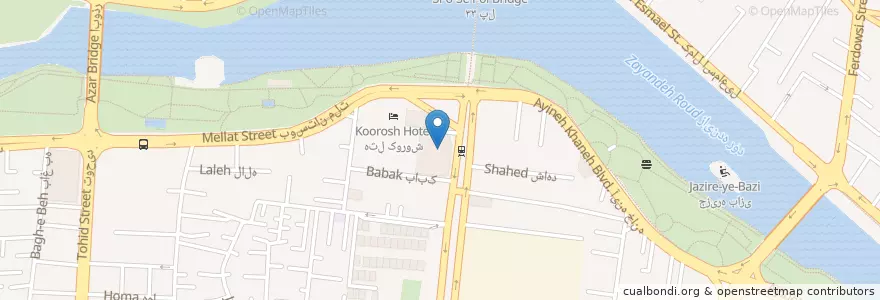 Mapa de ubicacion de کلینیک ایلیا en Iran, استان اصفهان, شهرستان اصفهان, بخش مرکزی شهرستان اصفهان, اصفهان.