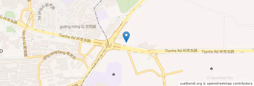 Mapa de ubicacion de 广东道至正餐厅 en 中国, 広東省, 広州市, 越秀区, 黄花岗街道.