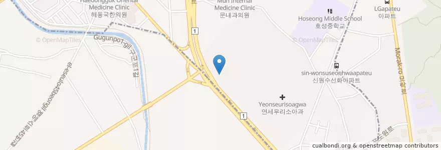 Mapa de ubicacion de KEB하나은행 en Korea Selatan, Gyeonggi, 호계동.