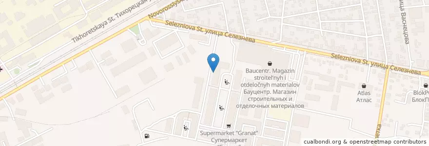 Mapa de ubicacion de Аптека RU en Russia, South Federal District, Krasnodar Krai, Krasnodar Municipality.