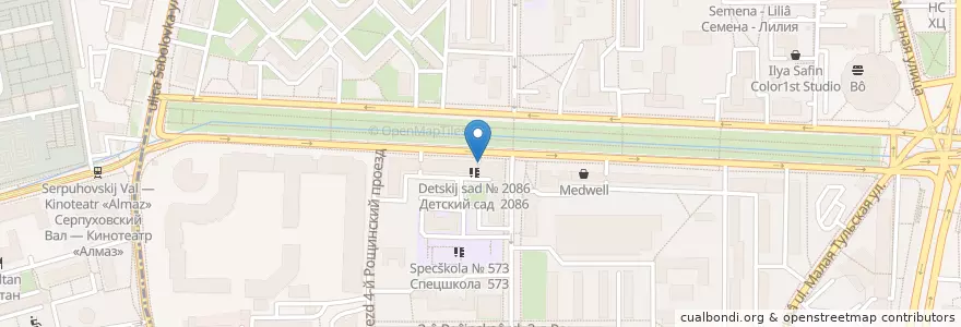 Mapa de ubicacion de Voodoo coffee en Rusland, Centraal Federaal District, Moskou, Южный Административный Округ, Даниловский Район.