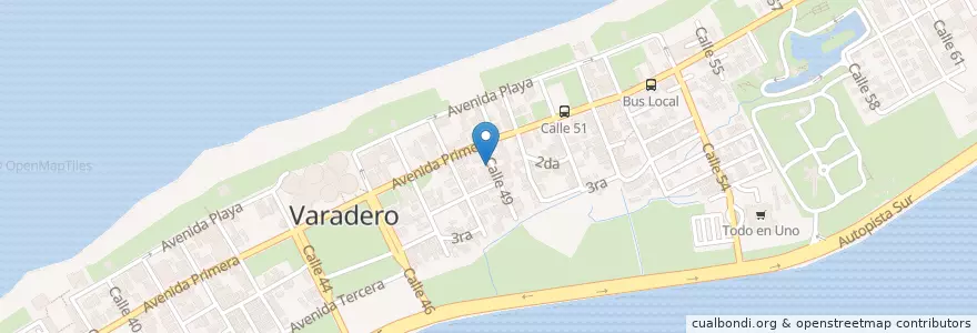 Mapa de ubicacion de El Bodegon Del Gordo en کوبا, Matanzas, Cárdenas, Varadero.