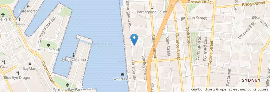 Mapa de ubicacion de Vessel Restaurant en Australia, Nuovo Galles Del Sud, Sydney.