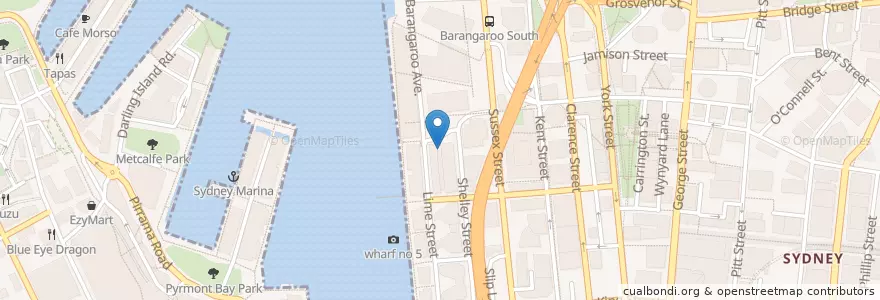 Mapa de ubicacion de Vessel Bar en オーストラリア, ニューサウスウェールズ, Sydney.