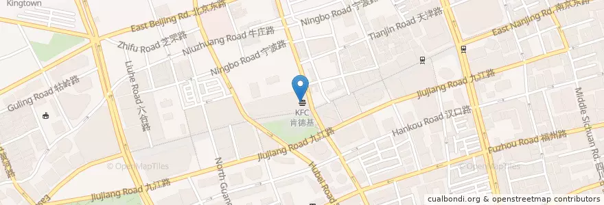 Mapa de ubicacion de KFC en 중국, 상하이, 황푸구.