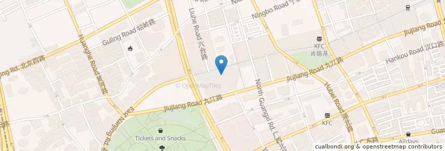 Mapa de ubicacion de 星巴克 en 中国, 上海市, 黄浦区.