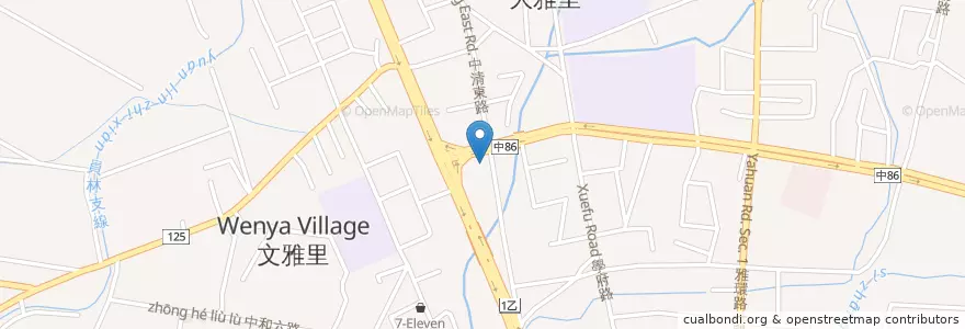 Mapa de ubicacion de 台北富邦商業銀行 en 臺灣, 臺中市, 大雅區.
