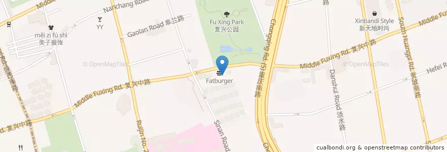 Mapa de ubicacion de OBrien's Cafe en 中国, 上海市, 黄浦区.