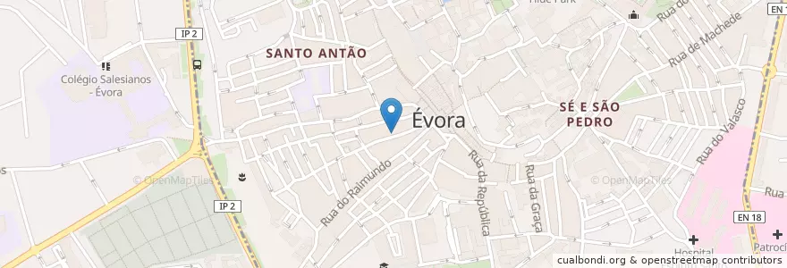 Mapa de ubicacion de Kebab me en Portugal, Alentejo, Alentejo Central, Évora, Évora, Évora.