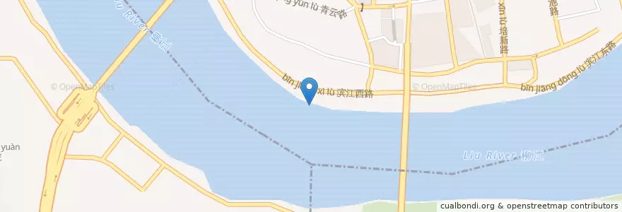 Mapa de ubicacion de 北车渡 en الصين, قوانغشي, ليوشو.