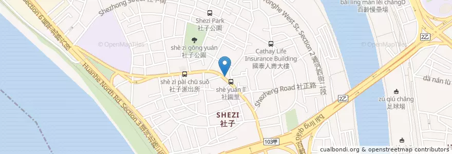 Mapa de ubicacion de 弘美牙醫診所 en تایوان, 新北市, تایپه, 士林區.