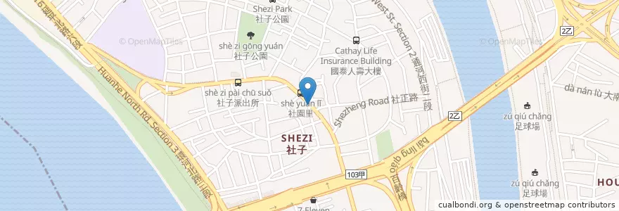 Mapa de ubicacion de 香香自助餐 en Taiwan, 新北市, Taipei, 士林區.