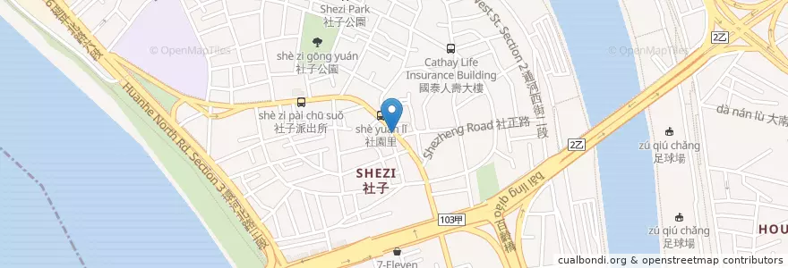 Mapa de ubicacion de 永豐銀行 en تایوان, 新北市, تایپه, 士林區.