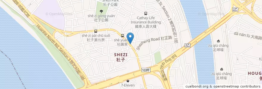 Mapa de ubicacion de 三媽臭臭鍋 en Taiwan, Neu-Taipeh, Taipeh, Shilin.