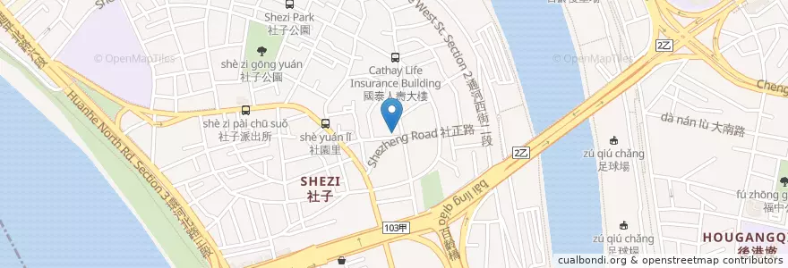 Mapa de ubicacion de 花媽古早味剉冰 en 타이완, 신베이 시, 타이베이시, 스린 구.