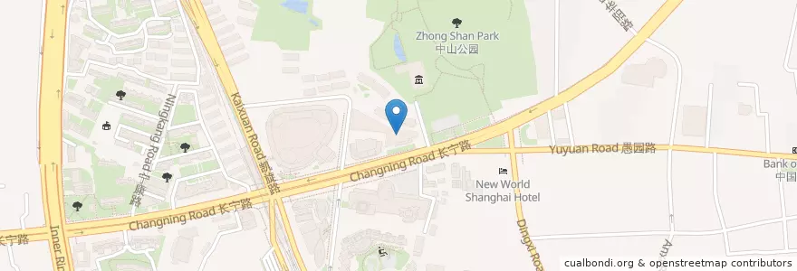 Mapa de ubicacion de nectar en China, Shanghai, Changning District.
