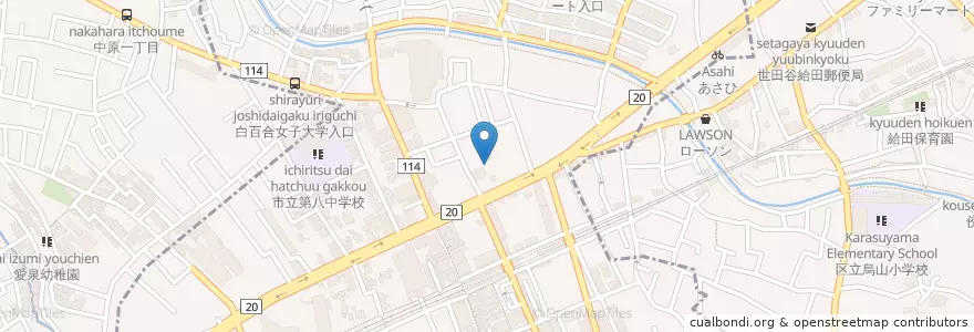Mapa de ubicacion de 昌翁寺 en Japonya, 東京都, 調布市.