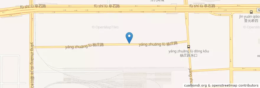 Mapa de ubicacion de 杨庄路 en China, Beijing, Hebei, 石景山区.