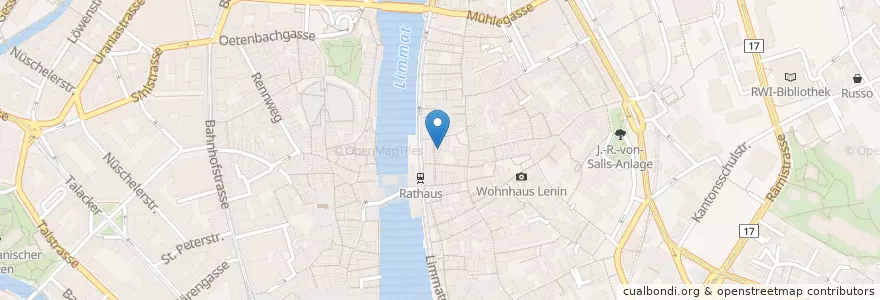 Mapa de ubicacion de cpFirst en Suíça, Zurique, Bezirk Zürich, Zürich.