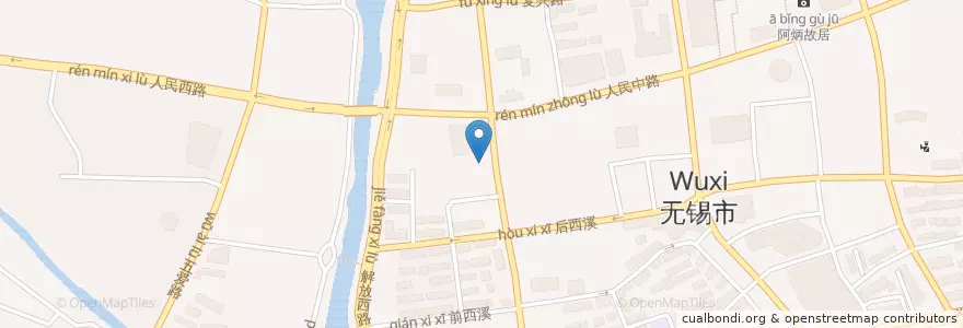 Mapa de ubicacion de Bank of China en China, Wuxi, 梁溪区(Liangxi).