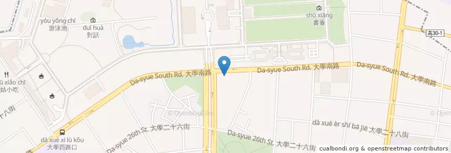 Mapa de ubicacion de 樂活早午餐廚房 - 高大店 en تايوان, كاوهسيونغ, 楠梓區.
