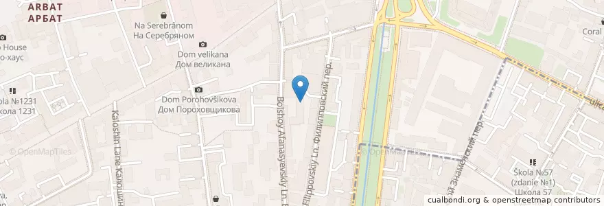 Mapa de ubicacion de МС-Денталь en Russia, Distretto Federale Centrale, Москва, Центральный Административный Округ, Район Арбат.
