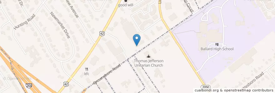 Mapa de ubicacion de Mojito Tapas Restaurant en الولايات المتّحدة الأمريكيّة, كنتاكي, مقاطعة جفرسون, Louisville.