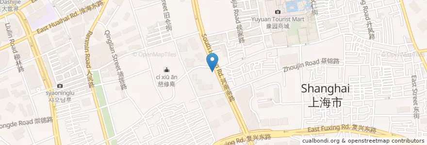 Mapa de ubicacion de 中国银行 en 중국, 상하이, 황푸구.