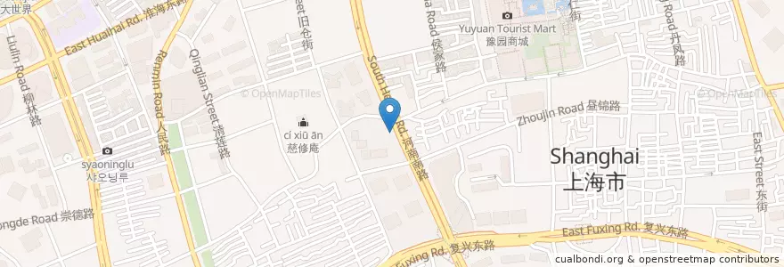 Mapa de ubicacion de 浦东发展银行 en 中国, 上海市, 黄浦区.