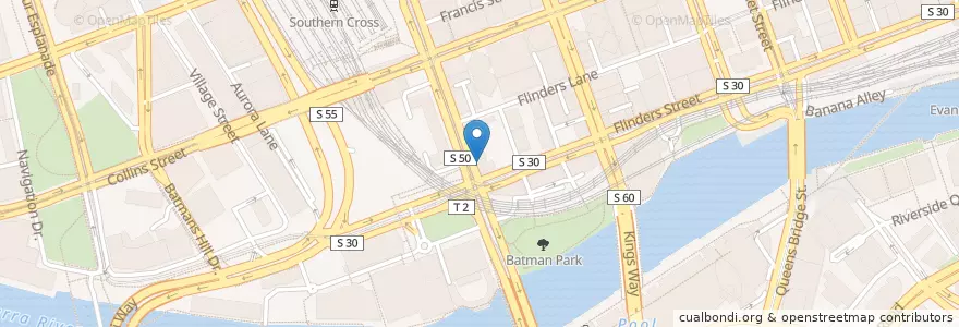 Mapa de ubicacion de UBar en Avustralya, Victoria, City Of Melbourne.