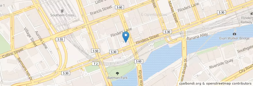 Mapa de ubicacion de The Deck Mercantile Place en Australia, Victoria, City Of Melbourne.