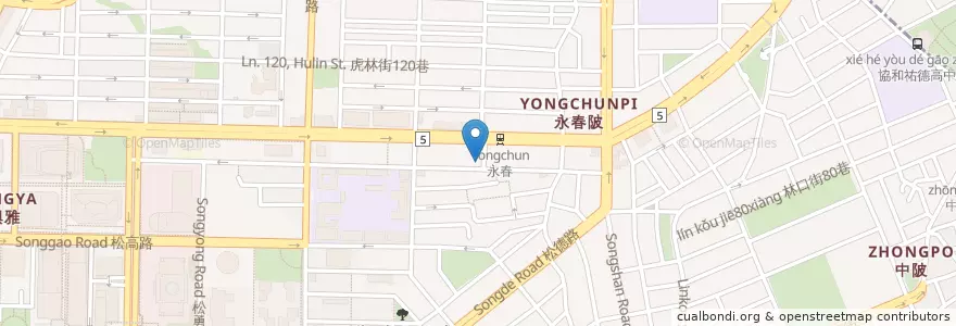 Mapa de ubicacion de GYUU NIKU ステーキ專門店 en Taiwan, 新北市, Taipei, 信義區.