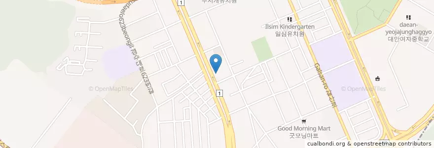 Mapa de ubicacion de 메디필 약국 en Corea Del Sud, Gyeonggi, 안양시, 동안구, 호계동.