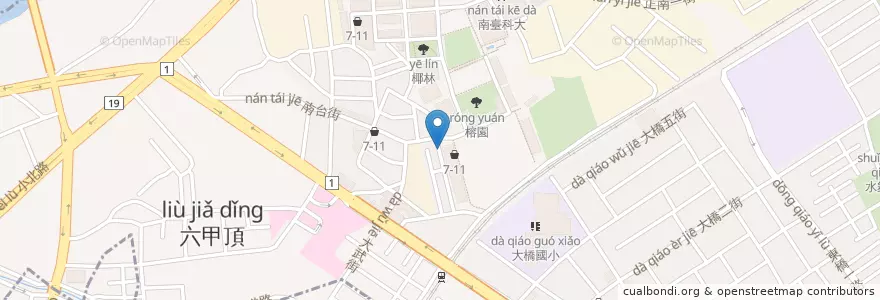 Mapa de ubicacion de 櫻花の食堂 en Taiwan, Tainan, Yongkang.