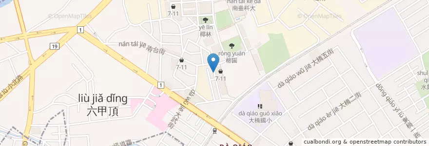 Mapa de ubicacion de 十號咖哩家 en 臺灣, 臺南市, 永康區.