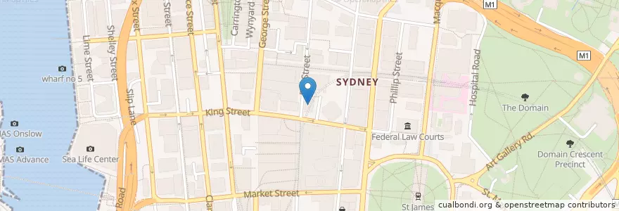 Mapa de ubicacion de Fossix coffee en Australia, New South Wales, Council Of The City Of Sydney, Sydney.