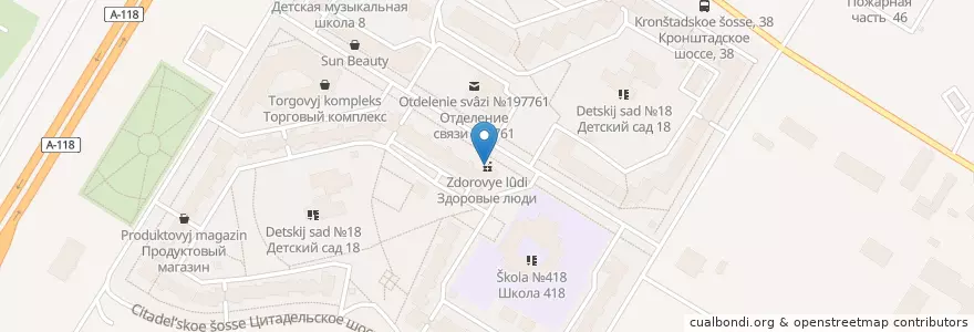Mapa de ubicacion de Норман en ロシア, 北西連邦管区, レニングラード州, サンクト ペテルブルク, Кронштадтский Район, Кронштадт.