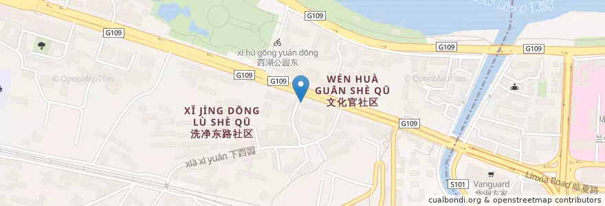 Mapa de ubicacion de 中国工商银行 en 中国, 甘肃省, 兰州市 (Lanzhou), 七里河区.