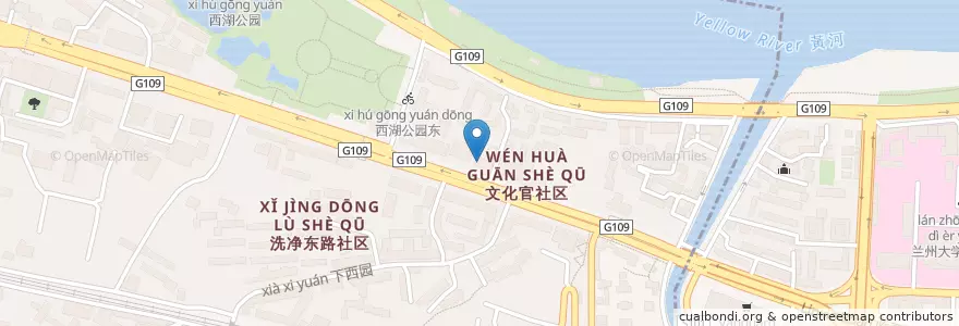 Mapa de ubicacion de 中国农业发展银行 en China, Gansu, Lanzhou, Qilihe District.